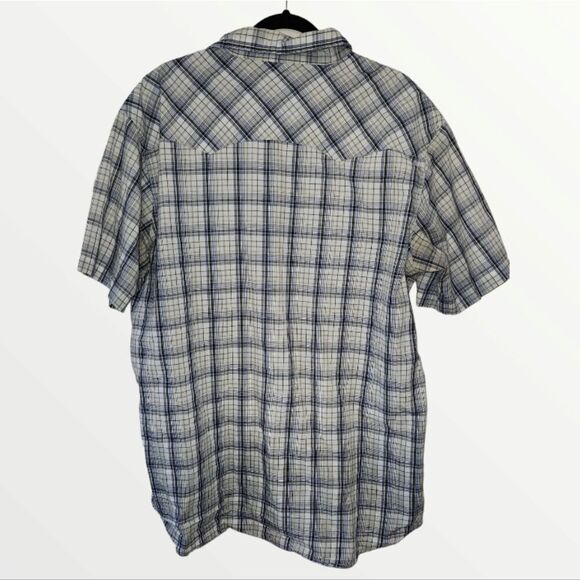 Wrangler Wrancher 2XT Western Shirt Pearl Snap Front Gray Blue /Black - Picture 4 of 10